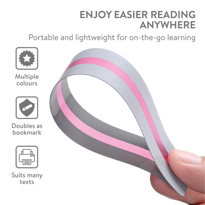 Luigi's SB Education 10 x Dyslexia Reading Tools for kids with Coloured Overlays | Guided reading strips for Dyslexia, Irlen Syndrome, ADHD and Visual Stress | Perfect Reading Trackers for kids - Image 4